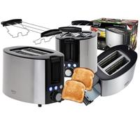 Toaster Cr 3215 Potenza 1000 W, Numero Di Slot 2, Materiale Alloggiamento Acciaio Inossidabile, Nero / acciaio Inossidabile