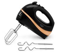 ADLER EUROPE - Frullatore a mano, 500 W, 5 livelli, turbo, gancio | 5 livelli di velocità, Turbo - 2 fruste e 2 ganci per impastare in acciaio cromato, lunghezza 18,5 cm, pulsante Eject