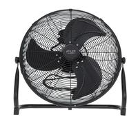 ADLER EUROPE Ventilatore a Pavimento 45 cm, 200 W - Cromato 3 Velocità Con Ali in Alluminio - Silenzioso e Stabile - Nero