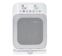 ADLER Termoventilatore a ceramica, Potenza max 1500 W, telecomando, bianco