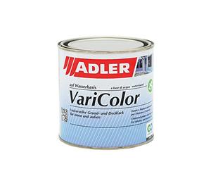 Adler, Vernice acrilica 2 in 1 “Varicolor”, per interni ed esterni, vernice resistente alle intemperie, primer per legno, metallo e plastica, satinata, Bianco