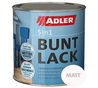 Adler - Vernice colorata 5 in 1, per interni ed esterni, opaca, resistente alle intemperie, per legno, metallo e plastica