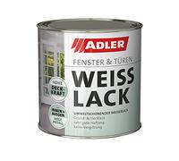 Adler vernice per porte e finestre, 750 ml: vernice acrilica resistente e pronta all uso per superfici interne ed esterne, bianca lucida