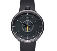 ADLEY FIXI-T1 Automatico Acciaio PVD Nero Giallo Silicone Zaffiro Orologio Uomo