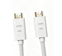adlonim Cavo HDMI 2.2 16 K, 3 m, bianco, 96 Gbps Ultra96, 8K 240 Hz, eARC | eARC+HDR10+ DTS:X, cavo da gioco 16K a 60Hz, 8K a 120Hz, 4K a 240Hz, a prova di futuro, per PS5 Pro, Xbox, Blu-ray Roku TV