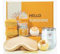 adlonim Regalo di compleanno per donne, cesto regalo unico con confezione regalo per la cura della spa, con girasoli che desiderano un rapido recupero, ideale per mamma, sorella, migliore amica