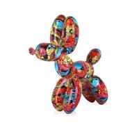 ADM - 'Cane palloncino piccolo' - Scultura in resina con decorazioni dark - Multicolore - H27 cm