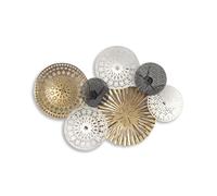 ADM - 'Composizione orientale' - Quadro in metallo, scultura da parete, realizzato totalmente a mano con tecniche artigianali - Oro - H50 cm