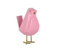 ADM - 'Uccellino' - Scultura geometrico moderna in resina laccata con inserti in metallo - Rosa - H30 cm