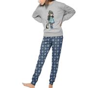 Admas 50782 Pigiama, Grigio (Gris), Medium Donna