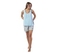 ADMAS Classico Pigiama senza maniche classico Cashmere da donna, blu, M