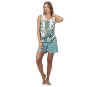 ADMAS Garden Pigiama senza maniche da donna Mint Garden, Acqua, M