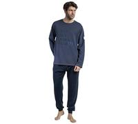 ADMAS New Plan - Pigiama a maniche lunghe, in peluche Why Not, da uomo, Denim, M