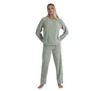ADMAS Pigiama da Donna Invernale Tuta casa in Velluto a Coste cinigliato Art.60091 (XL, 2-Verde)