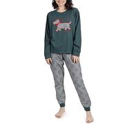 Admas Pigiama Donna caldo cotone scozzese pied de poule 54589 S27