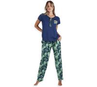 Admas Pigiama Estivo da Donna Maniche Corte e Pantalone Lungo 55918 S25