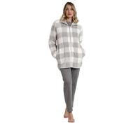 ADMAS vestaglia calda a maniche lunghe con cerniera da donna, L