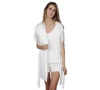 ADMAS Vestaglia da Sposa, con Maniche in Pizzo.