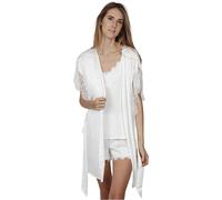 Admas Vestaglia Kimono da Sposa in Raso e Pizzo 57302 S32