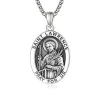 ADMETUS Collana in argento Sterling 925 con ciondolo a forma di santo, 26
