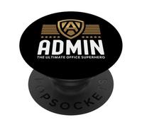 Admin Il Supereroe Ultimo dell'Ufficio Amministratore Admin PopSockets PopGrip Adesivo