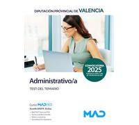 Administrativo/a de la Diputación Provincial de Valencia. Test del temario