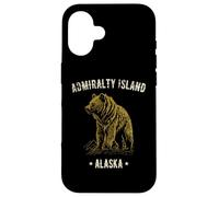 Admiralty Island Alaska USA Bear Design stile vintage Custodia per iPhone 16
