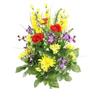 Admired By Nature YW-RD-PUR - Set di 30 boccioli artificiali misti, dalia, gloria mattutina, ranuncolo e fiori per decorare casa, matrimonio, ristorante e ufficio