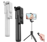 Admissioni 6 in 1 Wireless Bluetooth Selfie Stick, Selfie Stick Tripod with Remote with Light, for Travel, for iPhone, 3 Light Modes (2pcs-a, Light Filling)