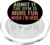 Admit It The Gym Is More Fun When I'm Here Sollevamento Pesi PopSockets PopGrip per MagSafe