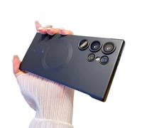 Admitof Phone Case for Samsung S23 Ultra/S24 Ultra, frosted borderless magnetic mobile phone case s25 ultra (S23 Ultra,Black)