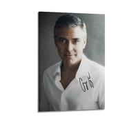 ADMLIE Stampa artistica da parete su tela, motivo: George Clooney, famoso attore protagonista maschile, decorazione moderna, 60 x 90 cm
