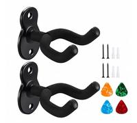 Admygo Porta chitarra da muro, 2 Set Supporto per chitarra e chitarra elettrica, Ganci Appendi Chitarra, Guitar Supporto Gancio Montaggio per Basso Elettrico Ukulele Violino