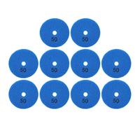ADMYTHGB 10 pezzi di dischi abrasivi diamantati da 3 pollici, piastre di supporto per la lucidatura a grana 50, adatte per marmo, calcestruzzo e pietra; strumento di levigatura a umido o a