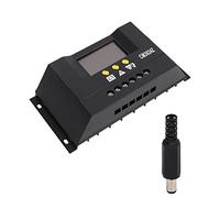 ADMYTHGB PWM Solar Charge Controller LCD Display Intelligent PWM Solar Panel Regulator with Thermal Sensor