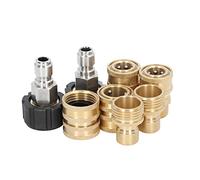 ADMYTHGB Set adattatori per idropulitrice da 8 Pezzi, Kit raccordi Attacco rapido, connettore rapido in Metallo per idropulitrice, Tubo e Pompa per idropulitrice ad Alta Pressione, Include