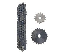 ADMYTHGB Set di pignoni per catena di trasmissione per moto, 420 14 denti, pignone e catena con foro a 20 denti, catena in acciaio e kit pignone con elevata resistenza all'usura per bici fuoristrada