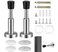 ADNEWX 2 Fermaporta Regolabile, Acciaio Inox Fermaporte Telescopico con Cuscinetto in Gomm Silenzioso Allungabile da 8,9 a 10,2 Cm con 2 Ferma Porte Autoadesivo