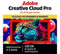 Adobe Creative Cloud Pro Studenti | 2 Installazioni | Licenza annuale | L'ultima versione