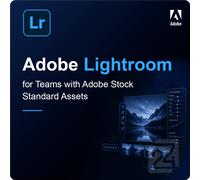 Adobe Lightroom for Teams with Adobe Stock standard assets 100+ Utente/i