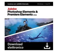 Adobe Photoshop + Premiere Elements 2026 | 1 utente | 2 installazioni | licenza di 3 anni | Windows + Mac