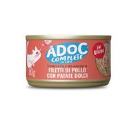 Adoc Cibo Gatti Completo e Bilanciato Filetti di POLLO con PATATE DOLCI 24 X 8Og