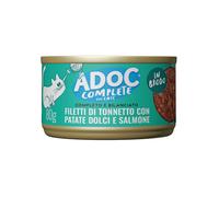 Adoc Gatti Completo e Bilanciato - TONNETTO con PATATE DOLCI E SALMONE 24 x 80gr