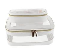 ADOCARN 1 Set Borsa Di Stoccaggio Del Trucco Da Viaggio Cancella Di Trucco Trousse Da Viaggio Piccola Caso Di Cosmetici Chiaro Borsa Da Toilette Trasparente Trasparente Tpu