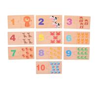ADOCARN 1 Set di Blocchi per contare i Numeri: Giocattolo matematico Montessori in Legno per Bambini Piccoli - Puzzle educativo per l'apprendimento precoce - Giocattolo cognitivo prescolare per