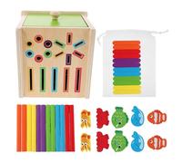 ADOCARN 1 Set di Forme: Giocattolo per ordinare le forme per bambini piccoli - Puzzle Montessori con abbinamento di colori e geometrico - Giocattolo educativo in legno per bambini 3 anni in su