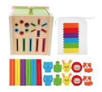 ADOCARN 1 Set di Forme: Giocattolo per ordinare Le Forme per Bambini Piccoli - Puzzle Montessori con Abbinamento di Colori e Geometrico - Giocattolo educativo in Legno per Bambini 3 Anni in su