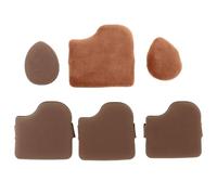 ADOCARN 1 set di spugnette per fondotinta Quick Makeup - Spugna per cipria al cioccolato e biscotto - Spugna per fondotinta, Mini cipria, Fard, Cuscino Marrone