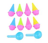 ADOCARN 1 Set Stampo di sabbia spaziale per giocattoli di sabbia cono gelato Accessori per la spiaggia per giocattoli con coni di gelato in plastica playset cono gelato
