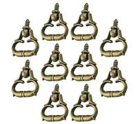 ADOCARN 10 Pezzi Maniglie Mini Filettate Antiche in Lega di Zinco Oro | Mobiletto e Closet, Pratiche senza Bave, Antiruggine, Facile Montaggio